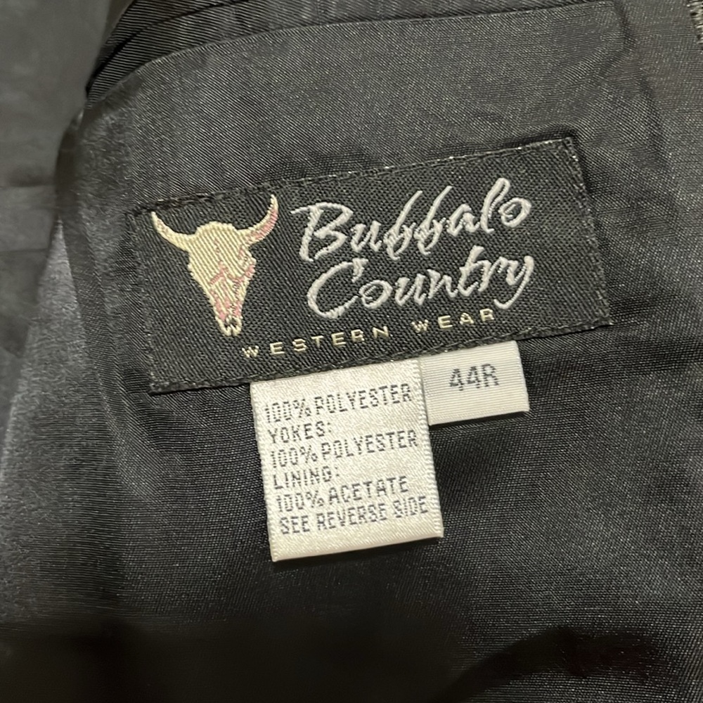 Buffalo Country Western Wear black blazer 44R - Picture 6 of 6